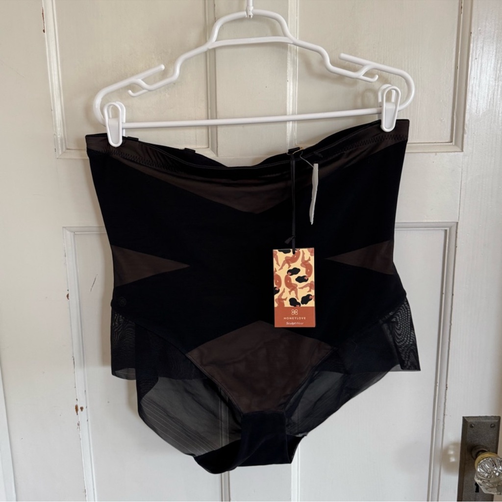Nwt Honeylove Black Superpower Shapewear Brief Size 3x